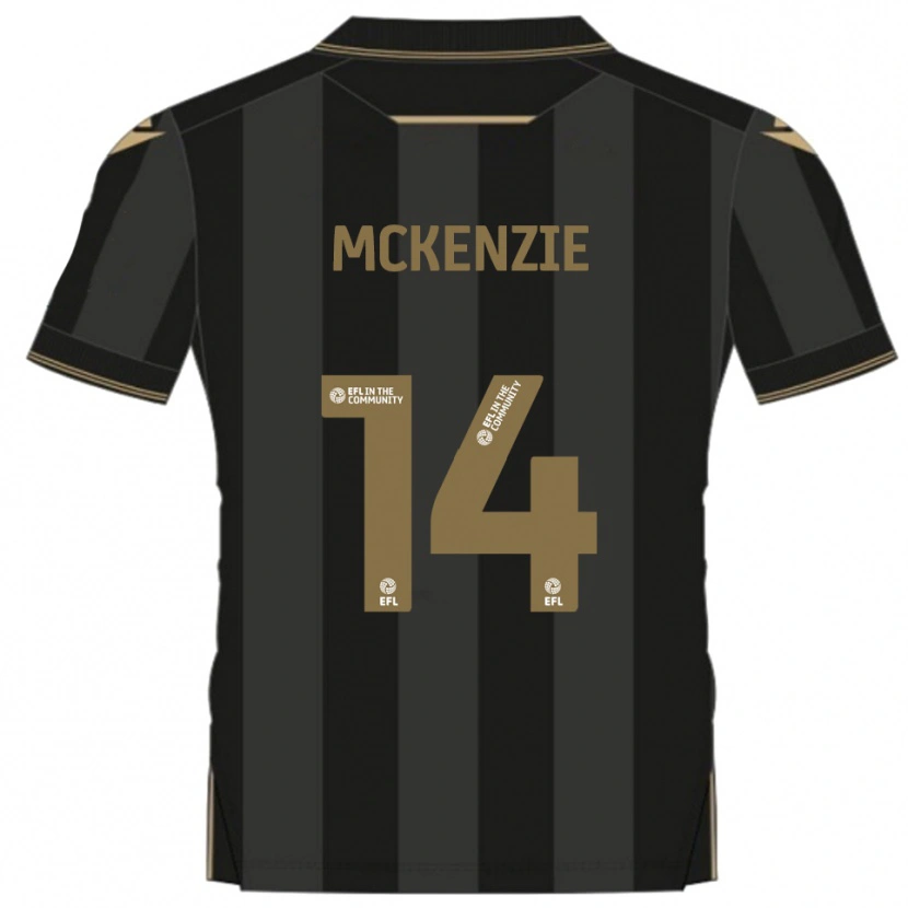 Danxen Mulher Camisola Robbie Mckenzie #14 Preto Dourado Alternativa 2025/26 Camisa Brasil