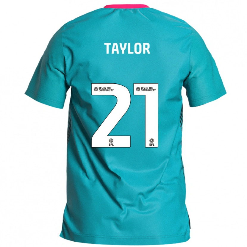 Danxen Mulher Camisola Ellis Taylor #21 Azul Celeste Rosa Alternativa 2025/26 Camisa Brasil
