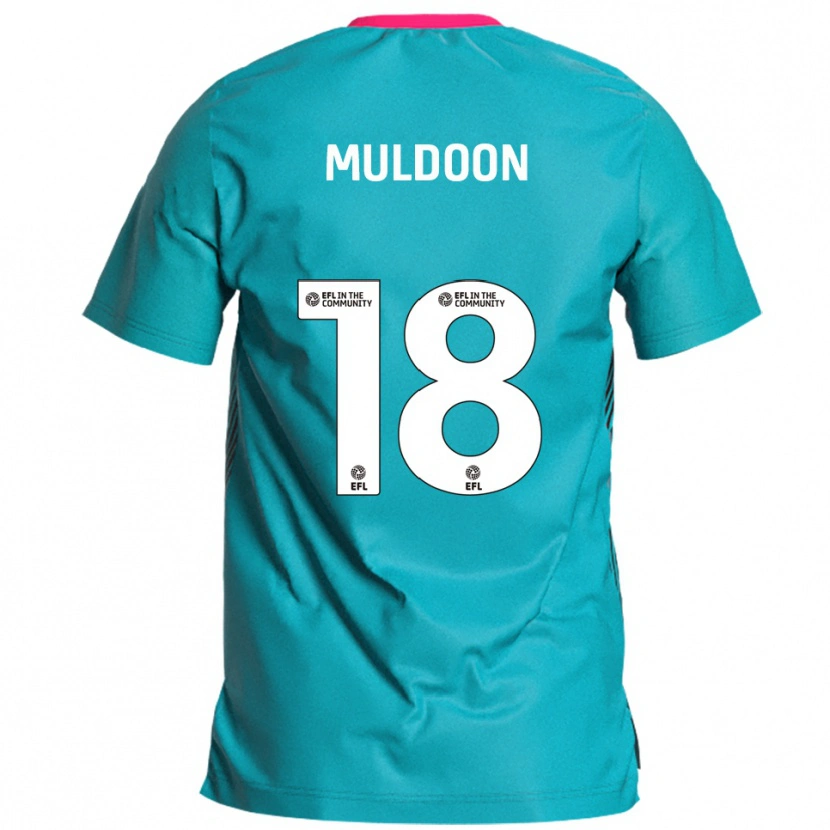 Danxen Mulher Camisola Jack Muldoon #18 Azul Celeste Rosa Alternativa 2025/26 Camisa Brasil