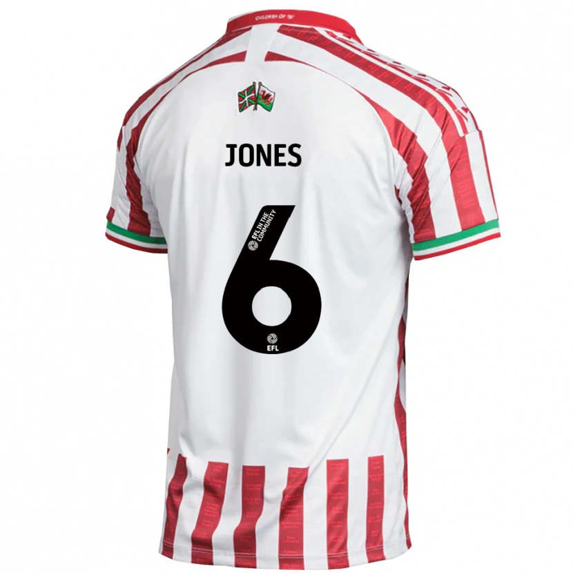 Danxen Mulher Camisola George Jones #6 Vermelho Branco Alternativa 2025/26 Camisa Brasil