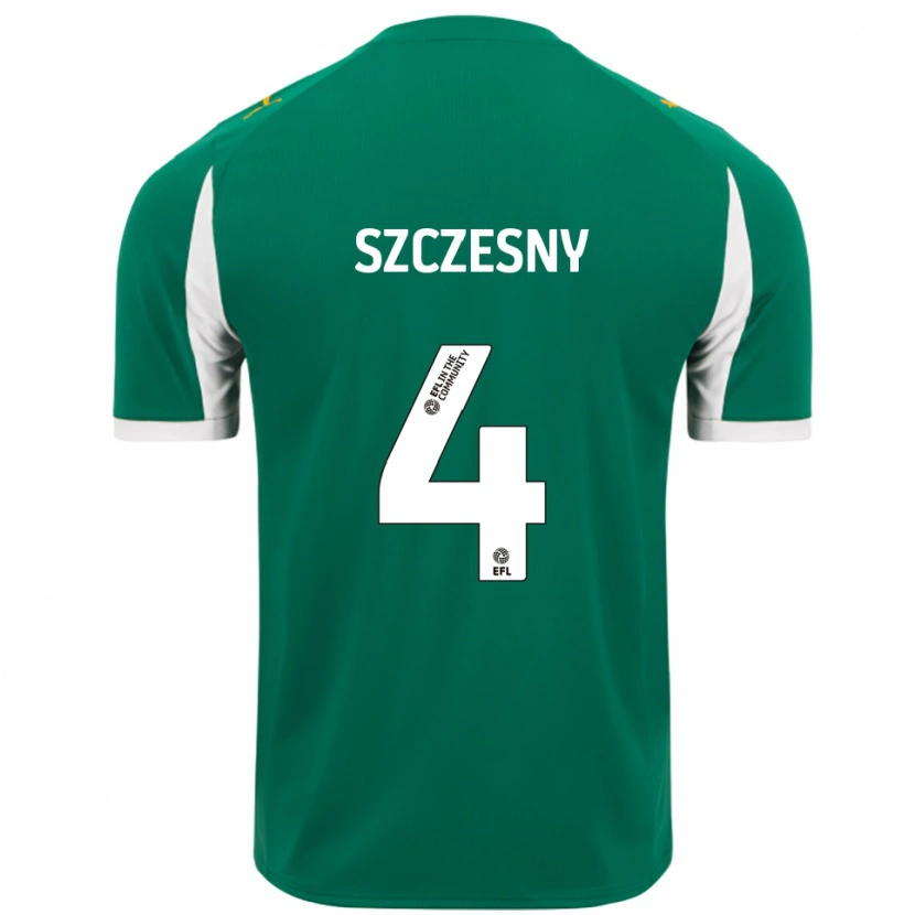 Danxen Mulher Camisola Nikos Szczesny #4 Verde Branco Alternativa 2025/26 Camisa Brasil
