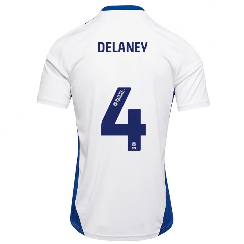 Danxen Mulher Camisola Ryan Delaney #4 Branco Azul Alternativa 2025/26 Camisa Brasil