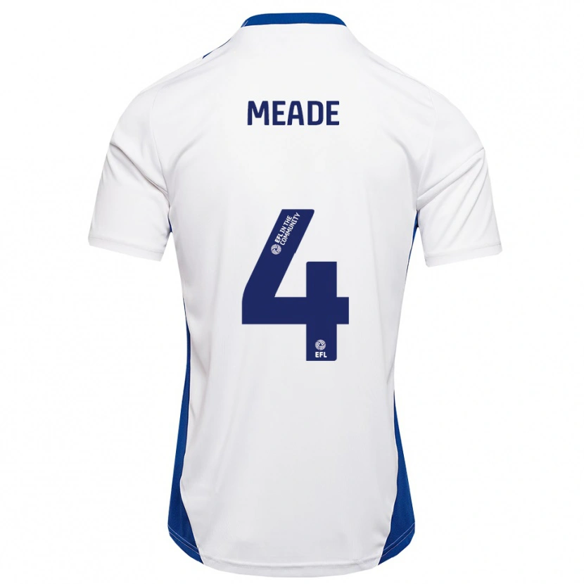 Danxen Mulher Camisola Isi Meade #4 Branco Azul Alternativa 2025/26 Camisa Brasil