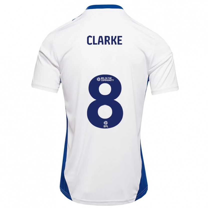 Danxen Mulher Camisola Ollie Clarke #8 Branco Azul Alternativa 2025/26 Camisa Brasil