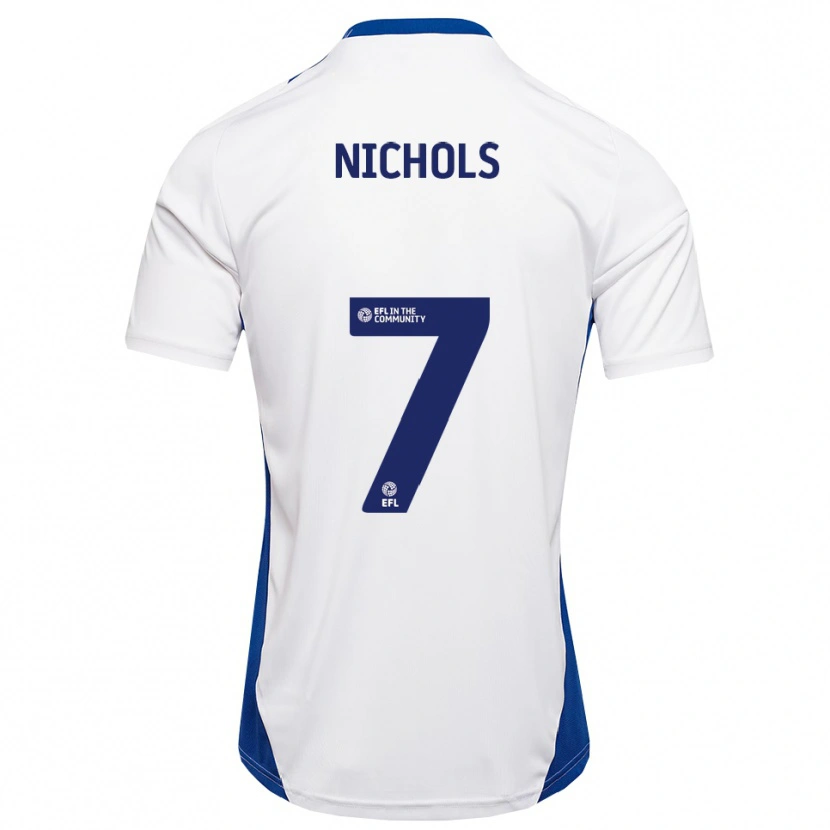 Danxen Mulher Camisola Tom Nichols #7 Branco Azul Alternativa 2025/26 Camisa Brasil