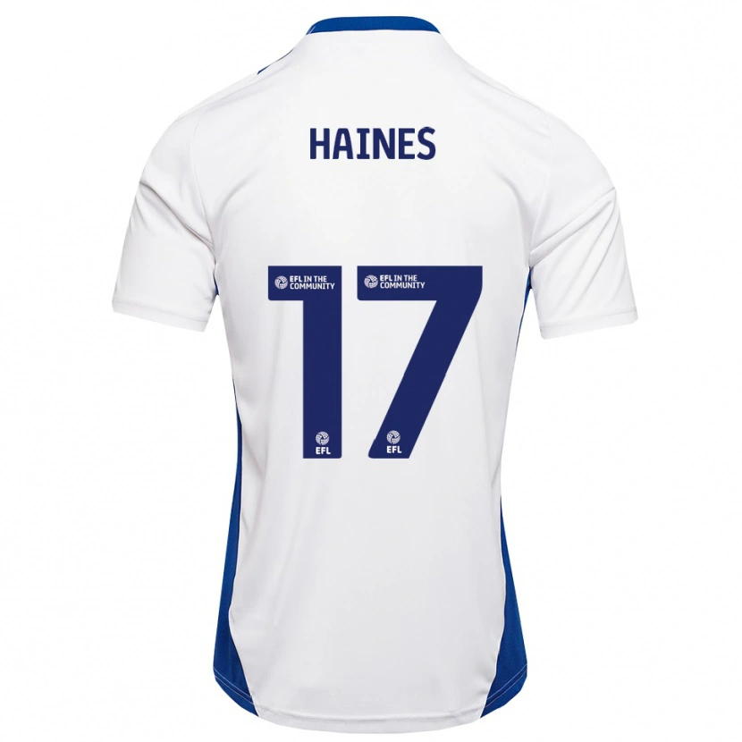 Danxen Mulher Camisola Elise Haines #17 Branco Azul Alternativa 2025/26 Camisa Brasil