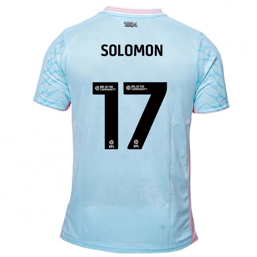 Danxen Mulher Camisola Sol Solomon #17 Azul Celeste Rosa Alternativa 2025/26 Camisa Brasil