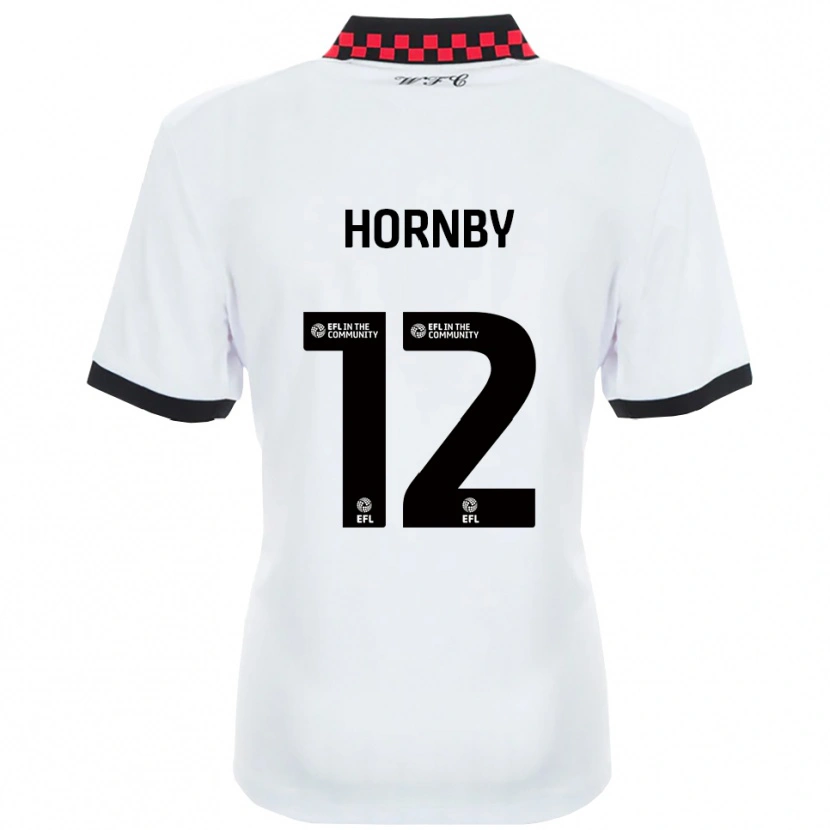Danxen Mulher Camisola Sam Hornby #12 Branco Preto Alternativa 2025/26 Camisa Brasil