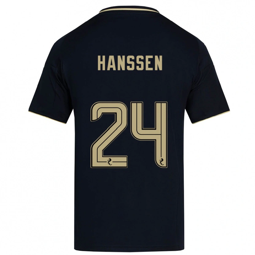 Danxen Mulher Camisola Nadine Hanssen #24 Azul Marinho Dourado Alternativa 2025/26 Camisa Brasil
