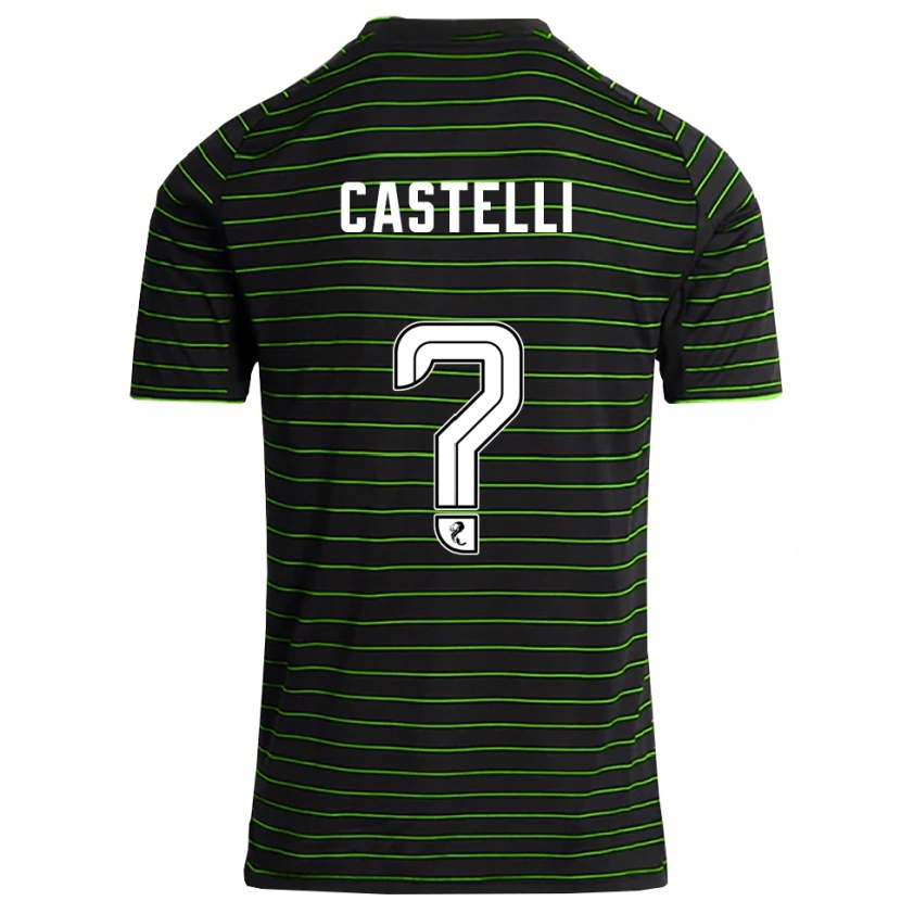 Danxen Mulher Camisola Nicholas Castelli #0 Preto Verde Alternativa 2025/26 Camisa Brasil