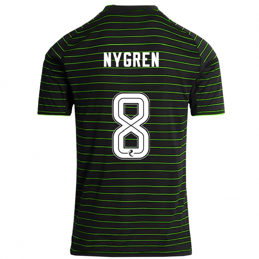 Danxen Mulher Camisola Benjamin Nygren #8 Preto Verde Alternativa 2025/26 Camisa Brasil