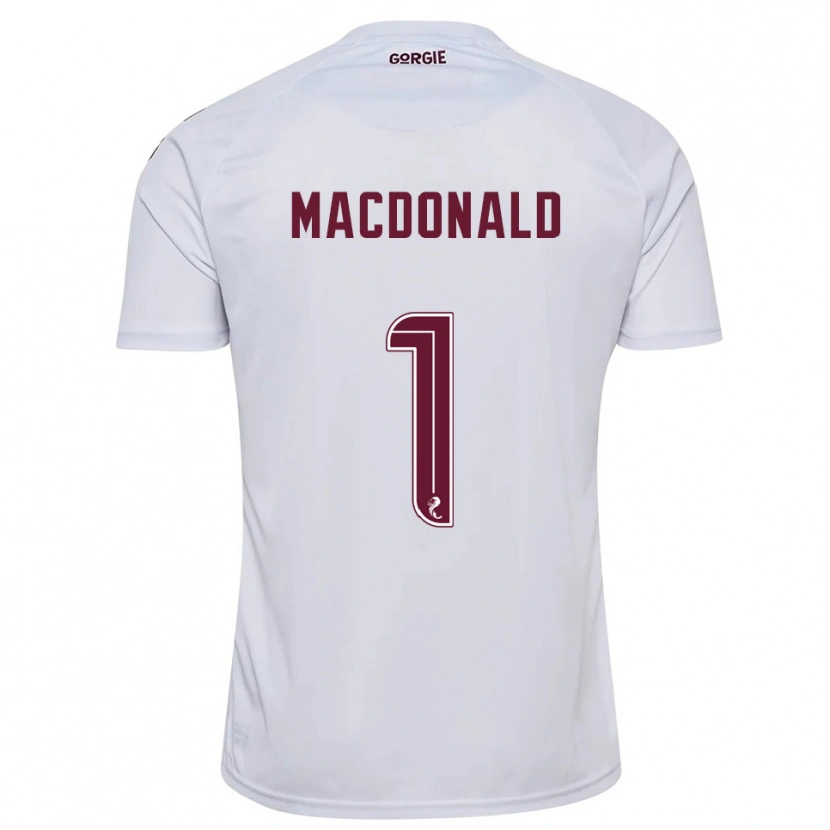 Danxen Mulher Camisola Jamie Macdonald #1 Branco Vinho Alternativa 2025/26 Camisa Brasil