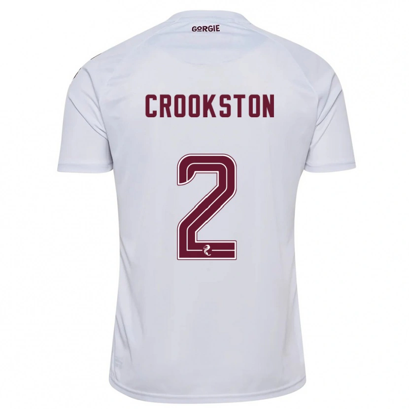 Danxen Mulher Camisola Gregor Crookston #2 Branco Vinho Alternativa 2025/26 Camisa Brasil
