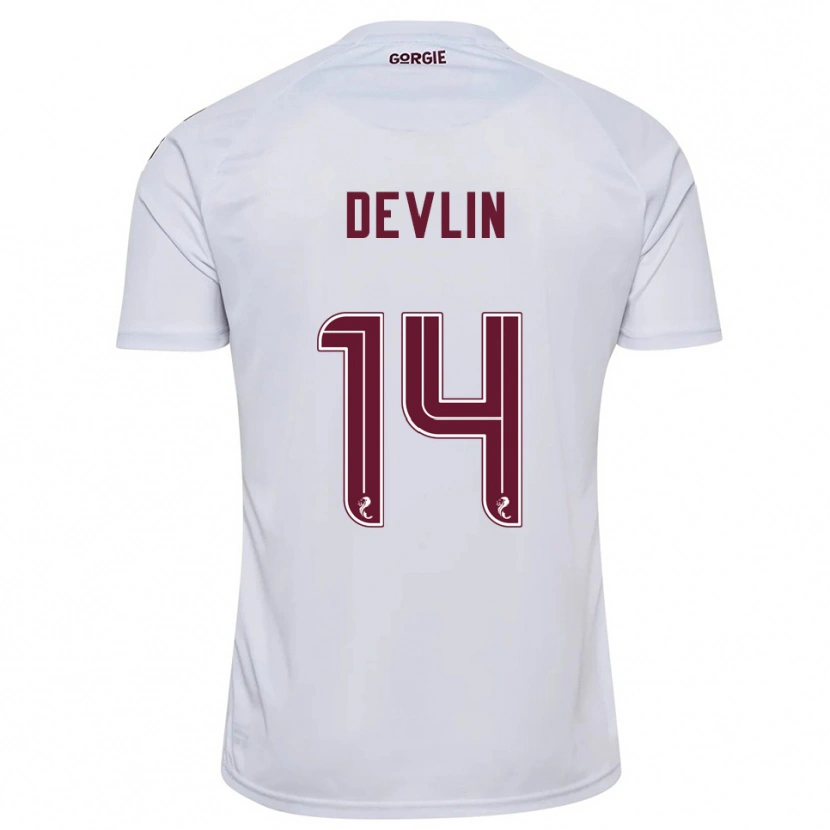 Danxen Mulher Camisola Cammy Devlin #14 Branco Vinho Alternativa 2025/26 Camisa Brasil