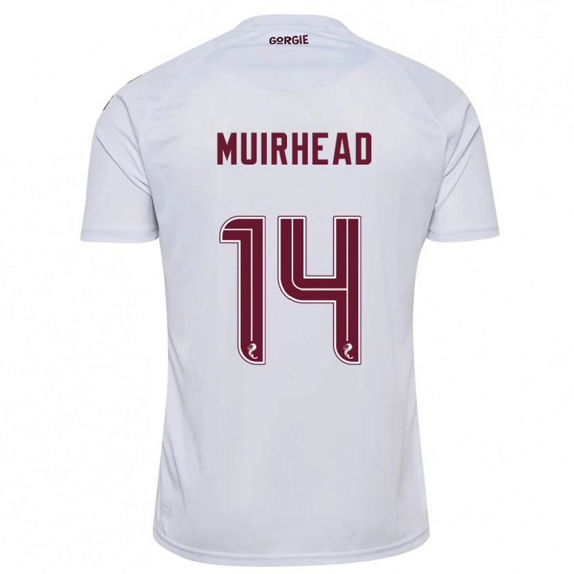 Danxen Mulher Camisola Owen Muirhead #14 Branco Vinho Alternativa 2025/26 Camisa Brasil