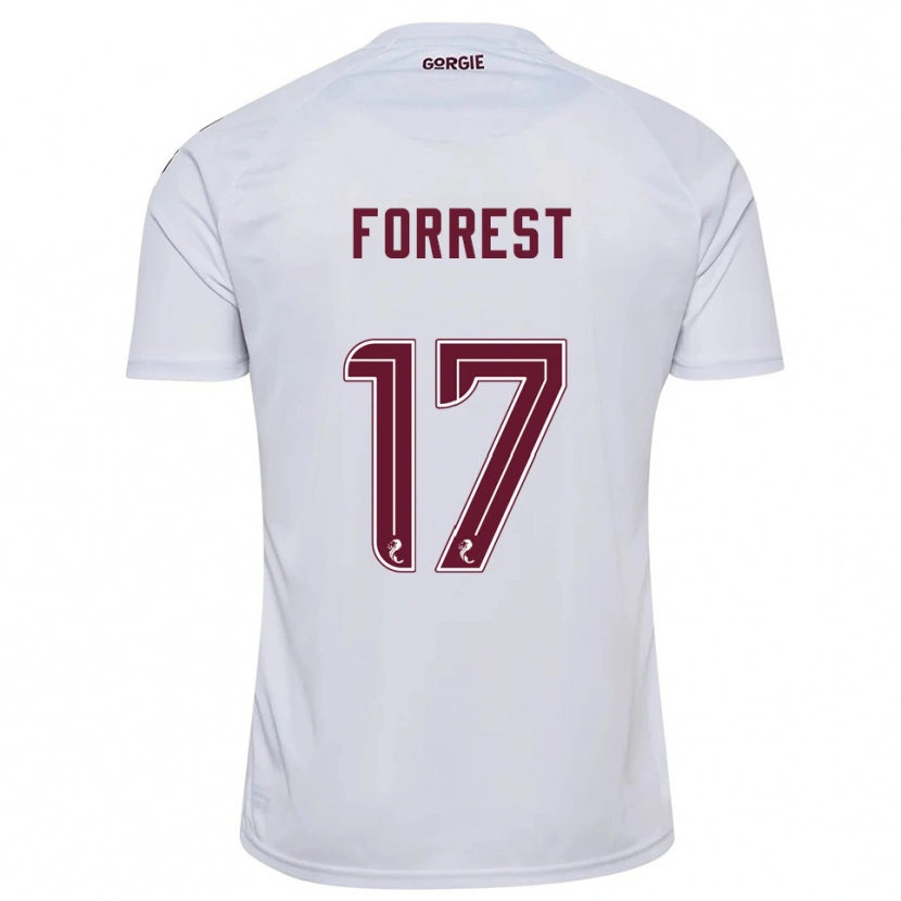Danxen Mulher Camisola Alan Forrest #17 Branco Vinho Alternativa 2025/26 Camisa Brasil