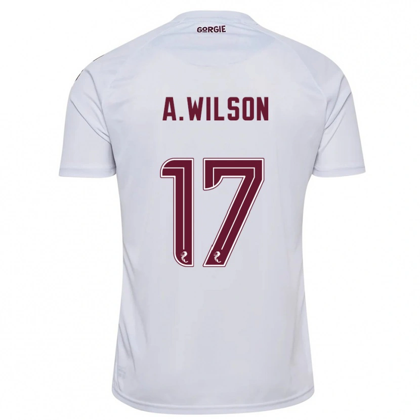 Danxen Mulher Camisola Alfie Wilson #17 Branco Vinho Alternativa 2025/26 Camisa Brasil
