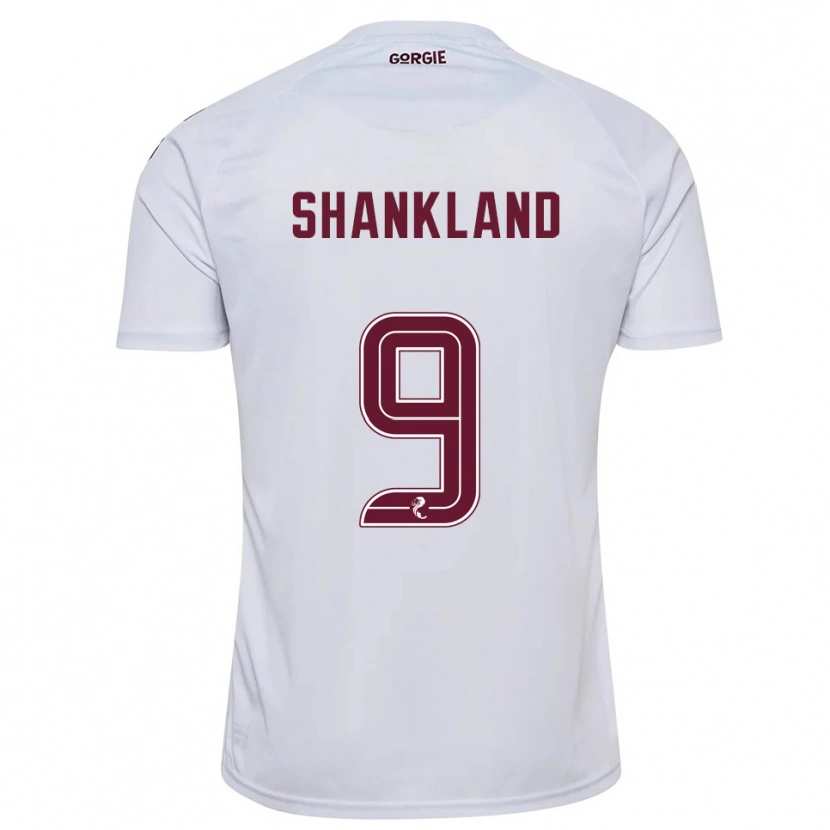 Danxen Mulher Camisola Lawrence Shankland #9 Branco Vinho Alternativa 2025/26 Camisa Brasil