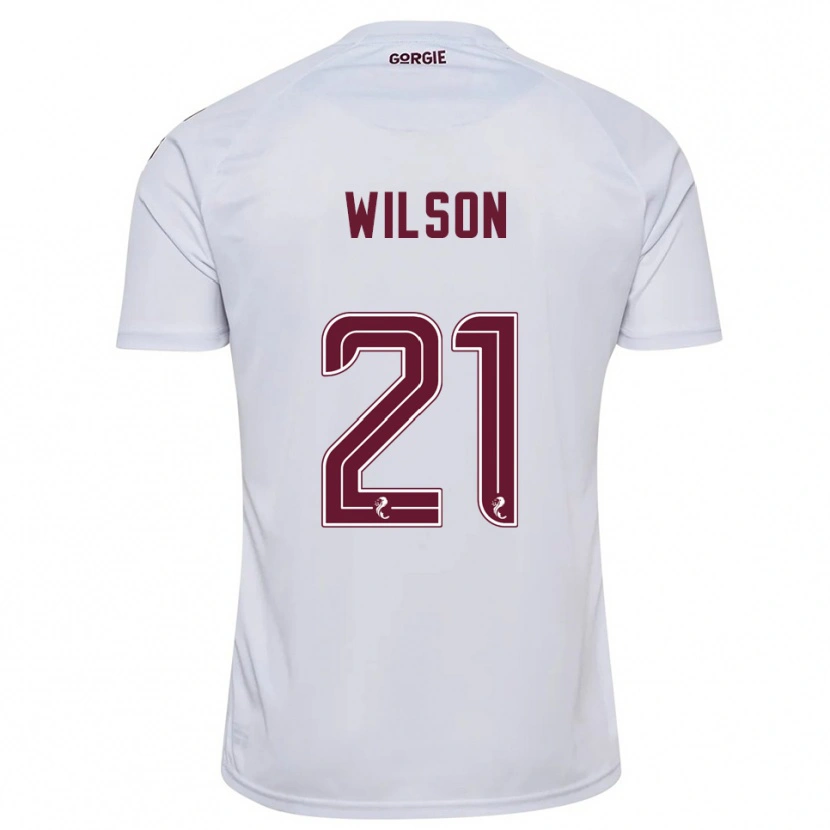 Danxen Mulher Camisola James Wilson #21 Branco Vinho Alternativa 2025/26 Camisa Brasil
