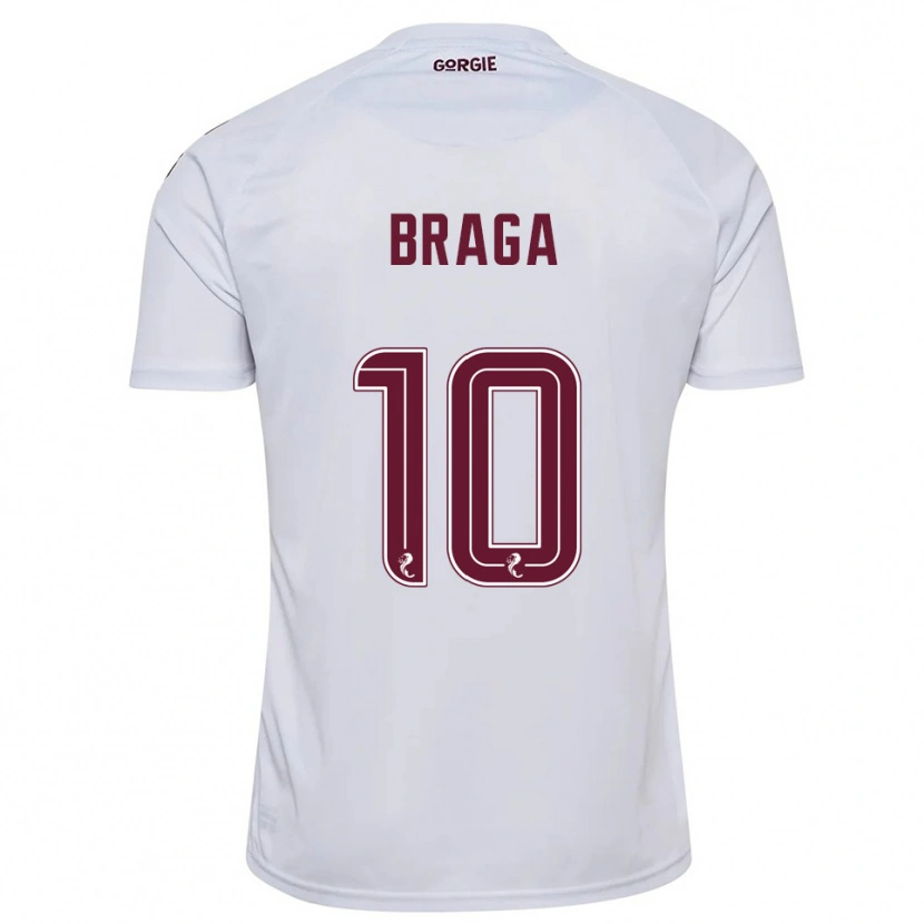 Danxen Mulher Camisola Cláudio Braga #10 Branco Vinho Alternativa 2025/26 Camisa Brasil