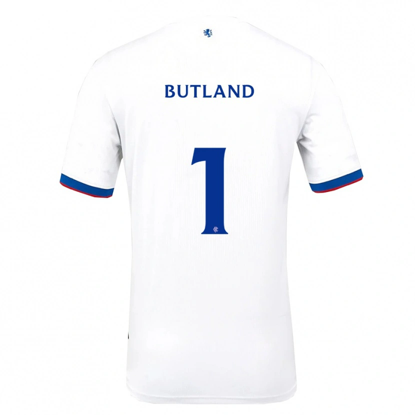 Danxen Mulher Camisola Jack Butland #1 Branco Vermelho Azul Alternativa 2025/26 Camisa Brasil