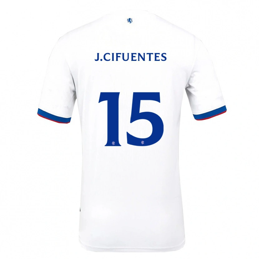 Danxen Mulher Camisola José Cifuentes #15 Branco Vermelho Azul Alternativa 2025/26 Camisa Brasil
