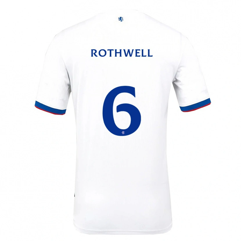 Danxen Mulher Camisola Joe Rothwell #6 Branco Vermelho Azul Alternativa 2025/26 Camisa Brasil