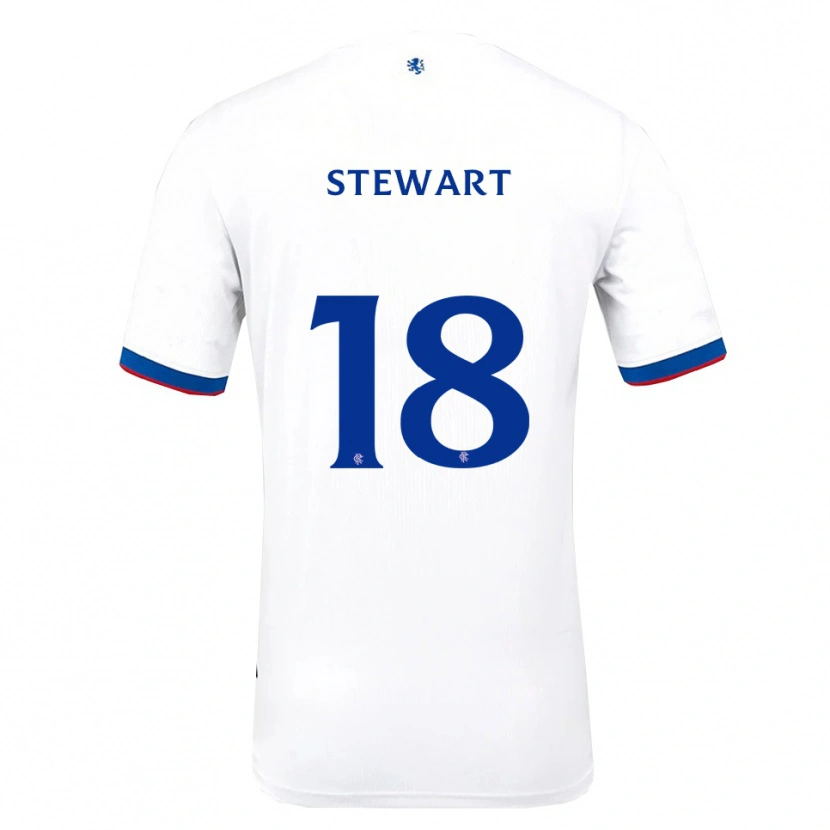 Danxen Mulher Camisola Lewis Stewart #18 Branco Vermelho Azul Alternativa 2025/26 Camisa Brasil