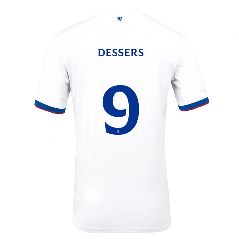 Danxen Mulher Camisola Cyriel Dessers #9 Branco Vermelho Azul Alternativa 2025/26 Camisa Brasil