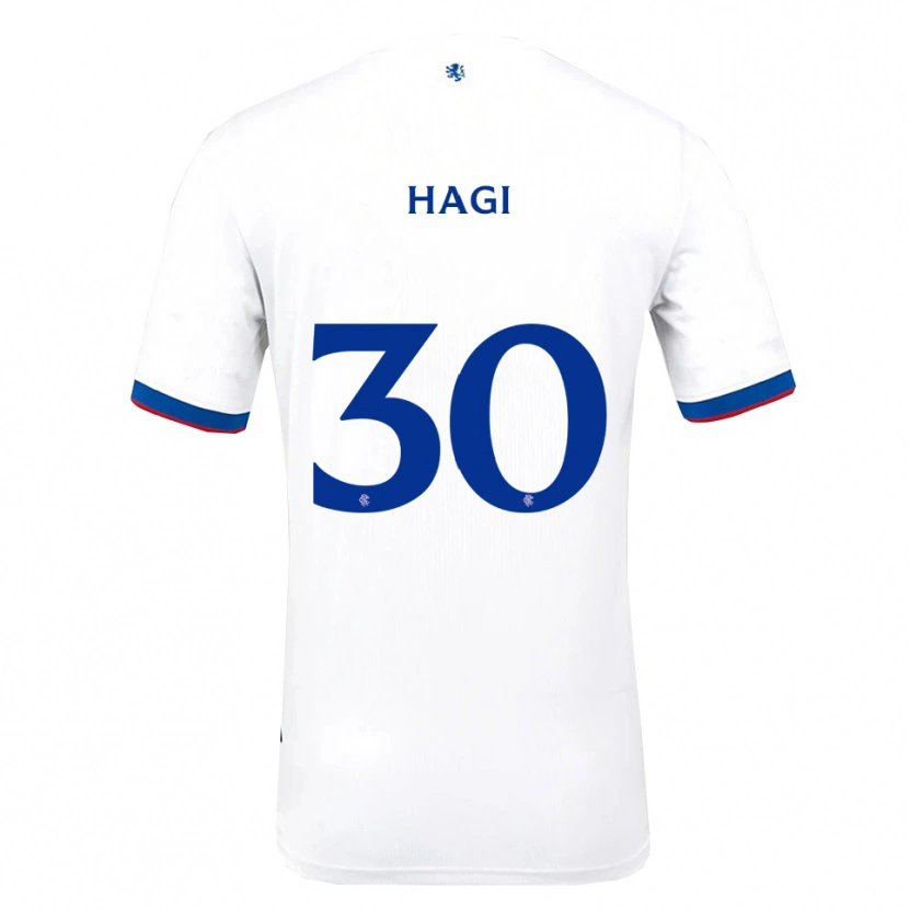 Danxen Mulher Camisola Ianis Hagi #30 Branco Vermelho Azul Alternativa 2025/26 Camisa Brasil