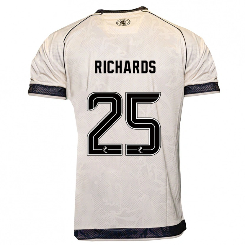 Danxen Mulher Camisola Dave Richards #25 Branco Preto Alternativa 2025/26 Camisa Brasil