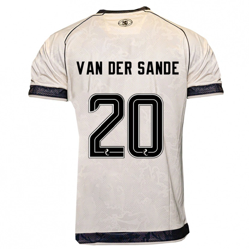 Danxen Mulher Camisola Jort Van Der Sande #20 Branco Preto Alternativa 2025/26 Camisa Brasil