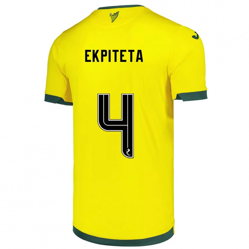Danxen Mulher Camisola Marvin Ekpiteta #4 Amarelo Verde Alternativa 2025/26 Camisa Brasil