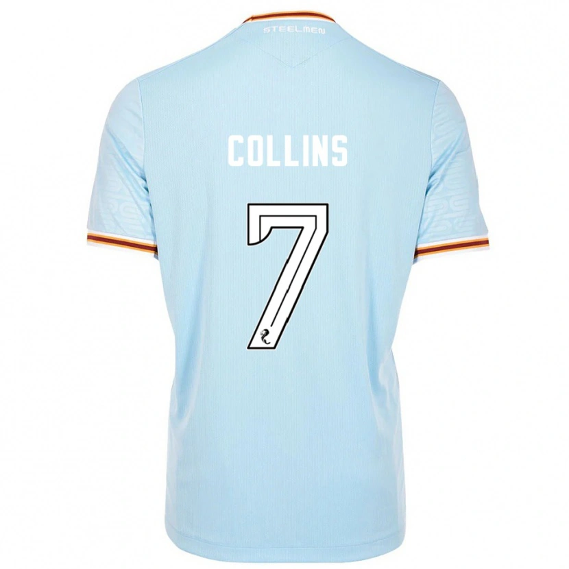 Danxen Mulher Camisola Bailley Collins #7 Azul Celeste Alternativa 2025/26 Camisa Brasil