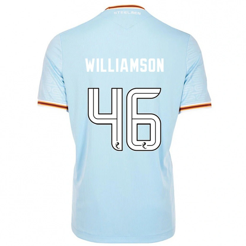 Danxen Mulher Camisola Scott Williamson #46 Azul Celeste Alternativa 2025/26 Camisa Brasil