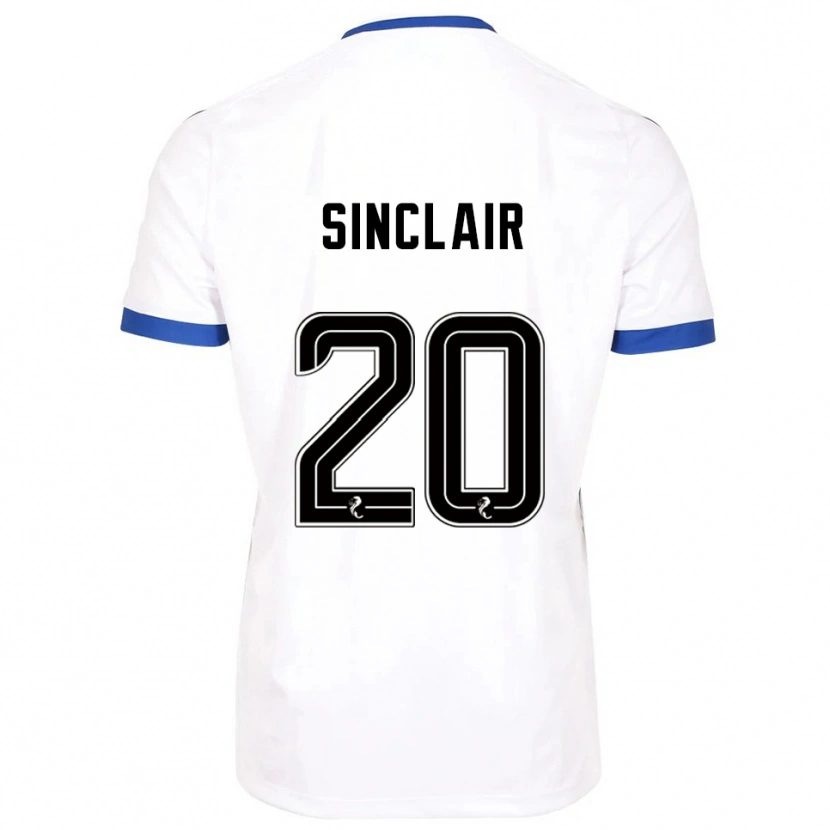 Danxen Mulher Camisola Ross Sinclair #20 Branco Azul Alternativa 2025/26 Camisa Brasil