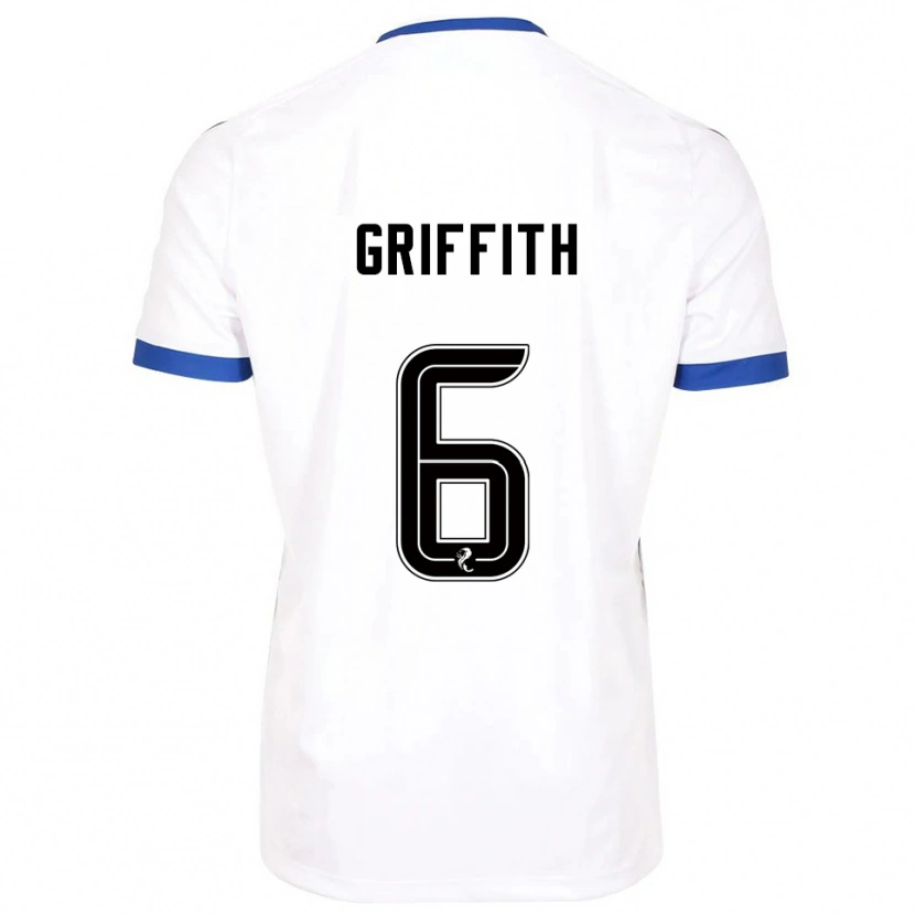 Danxen Mulher Camisola Víctor Griffith #6 Branco Azul Alternativa 2025/26 Camisa Brasil