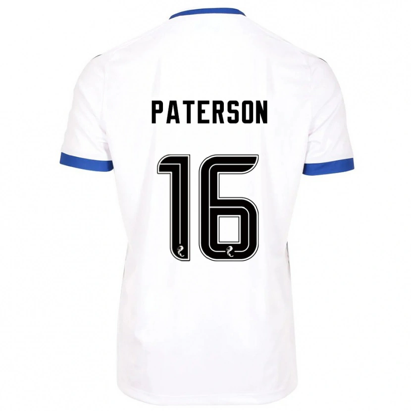 Danxen Mulher Camisola Megan Paterson #16 Branco Azul Alternativa 2025/26 Camisa Brasil