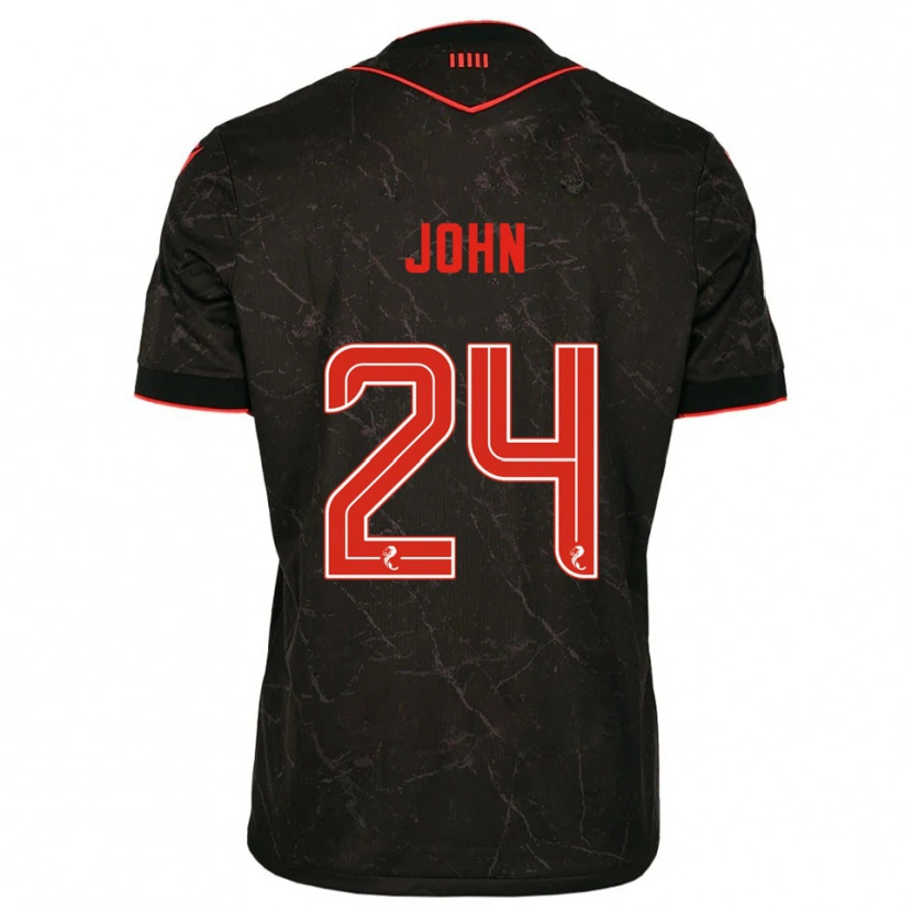 Danxen Mulher Camisola Declan John #24 Preto Vermelho Alternativa 2025/26 Camisa Brasil