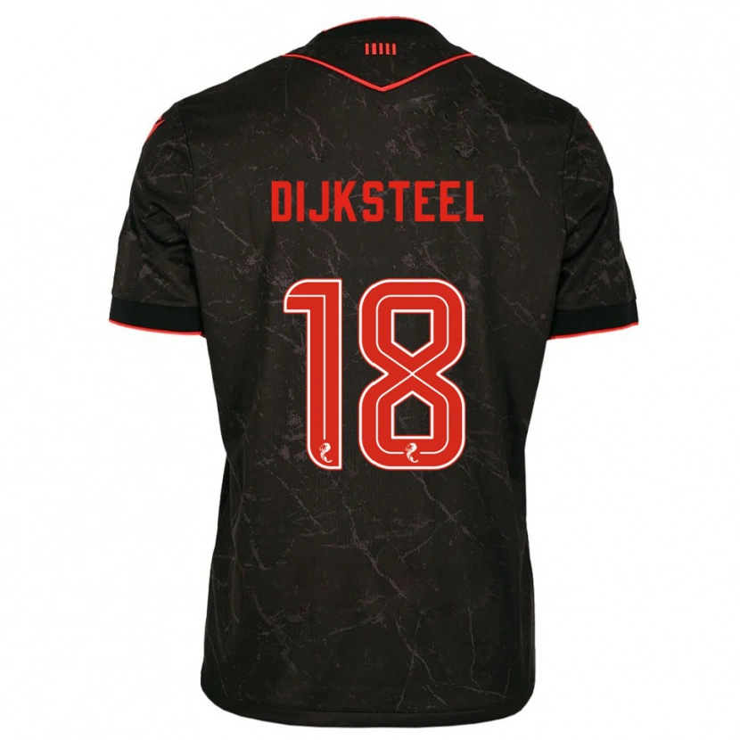 Danxen Mulher Camisola Malik Dijksteel #18 Preto Vermelho Alternativa 2025/26 Camisa Brasil