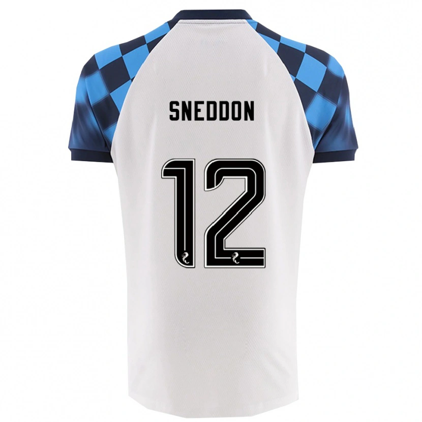 Danxen Mulher Camisola Jamie Sneddon #12 Branco Azul Celeste Alternativa 2025/26 Camisa Brasil