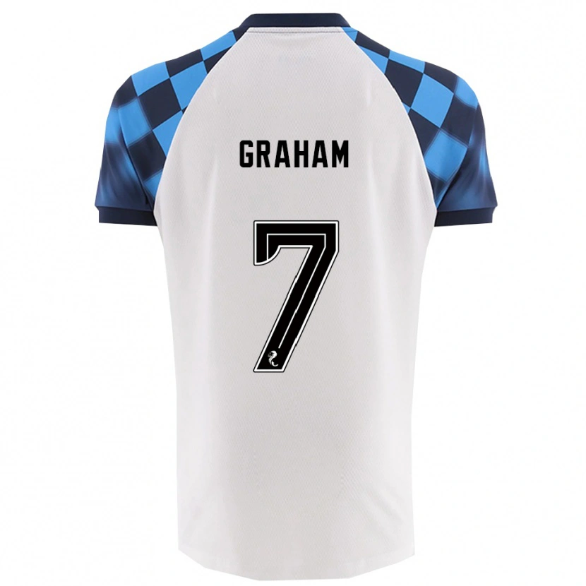 Danxen Mulher Camisola Brian Graham #7 Branco Azul Celeste Alternativa 2025/26 Camisa Brasil