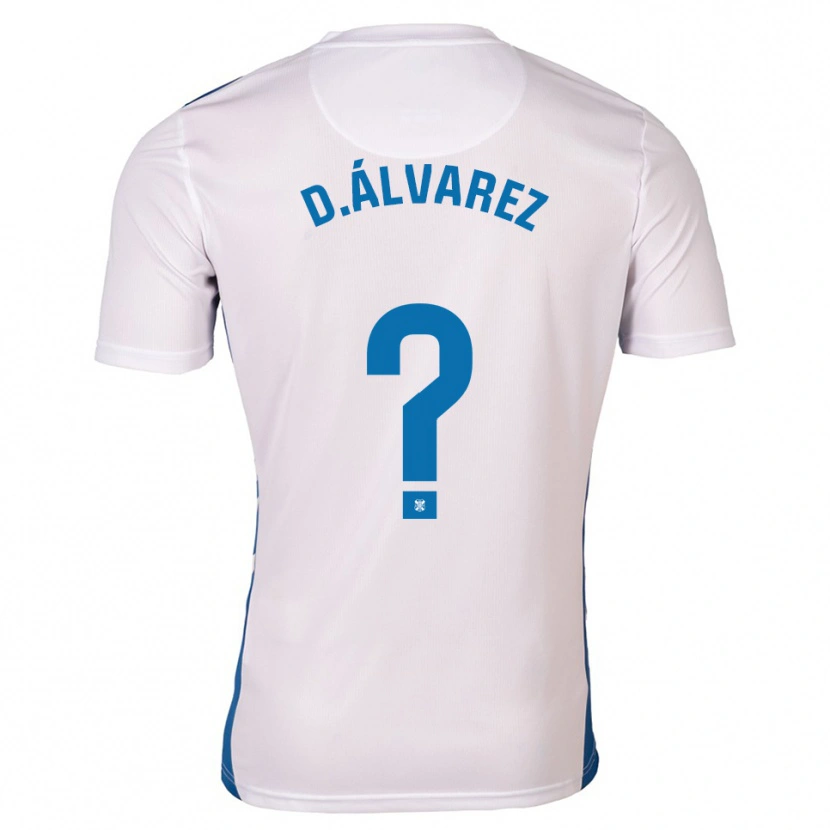 Danxen Criança Camisola Dani Álvarez #0 Branco Azul Principal 2025/26 Camisa Brasil