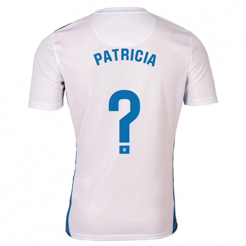 Danxen Criança Camisola Patricia Gavira Collado #0 Branco Azul Principal 2025/26 Camisa Brasil