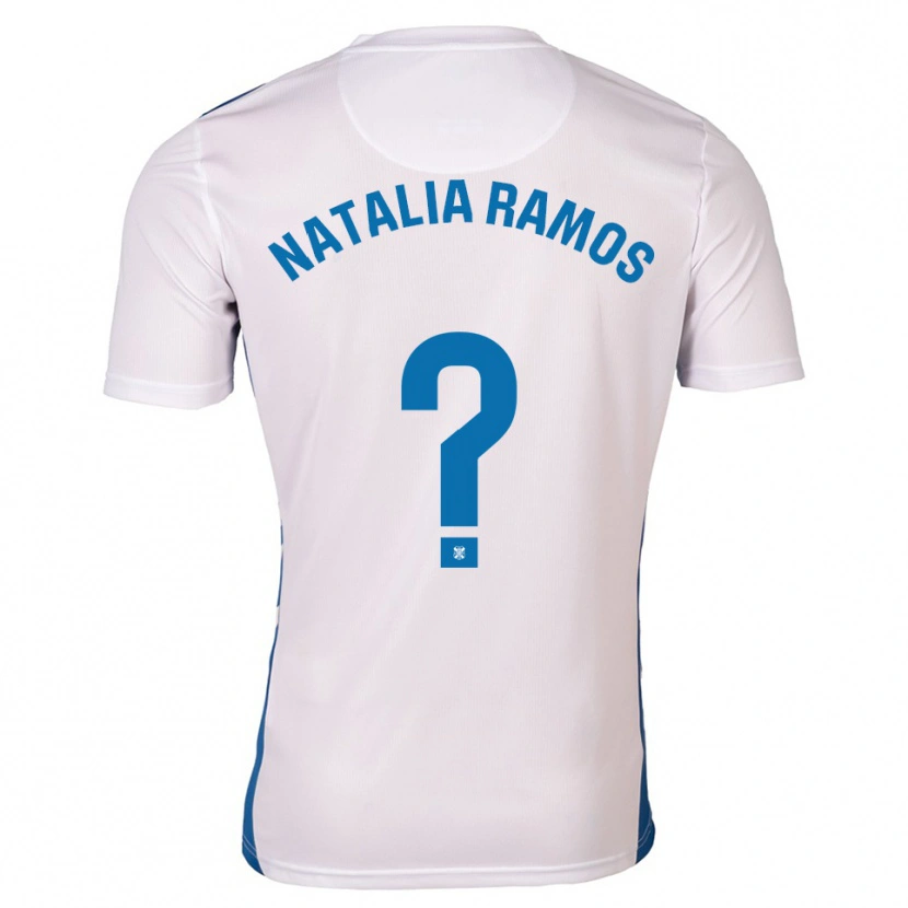 Danxen Criança Camisola Natalia Ramos Álvarez #0 Branco Azul Principal 2025/26 Camisa Brasil