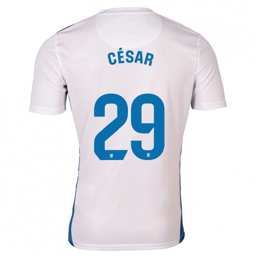 Danxen Criança Camisola César Álvarez #29 Branco Azul Principal 2025/26 Camisa Brasil