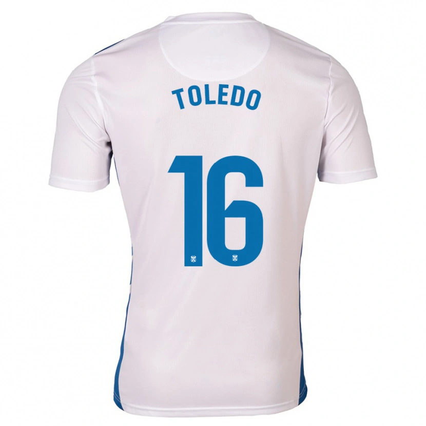 Danxen Criança Camisola Adrián Toledo #16 Branco Azul Principal 2025/26 Camisa Brasil