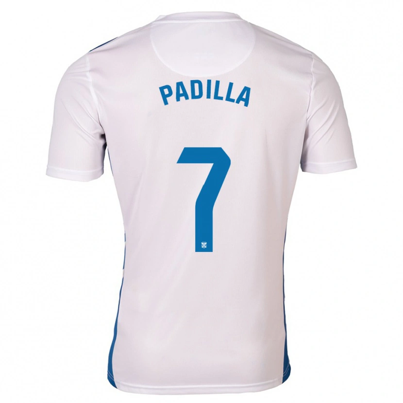 Danxen Criança Camisola Jorge Padilla #7 Branco Azul Principal 2025/26 Camisa Brasil