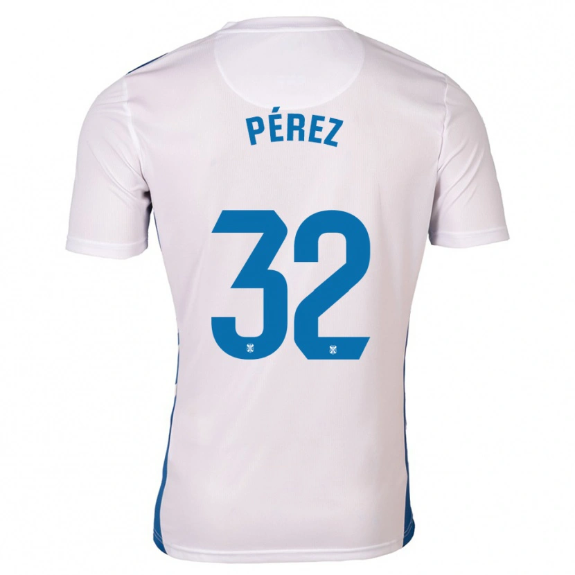 Danxen Criança Camisola Joel Pérez #32 Branco Azul Principal 2025/26 Camisa Brasil