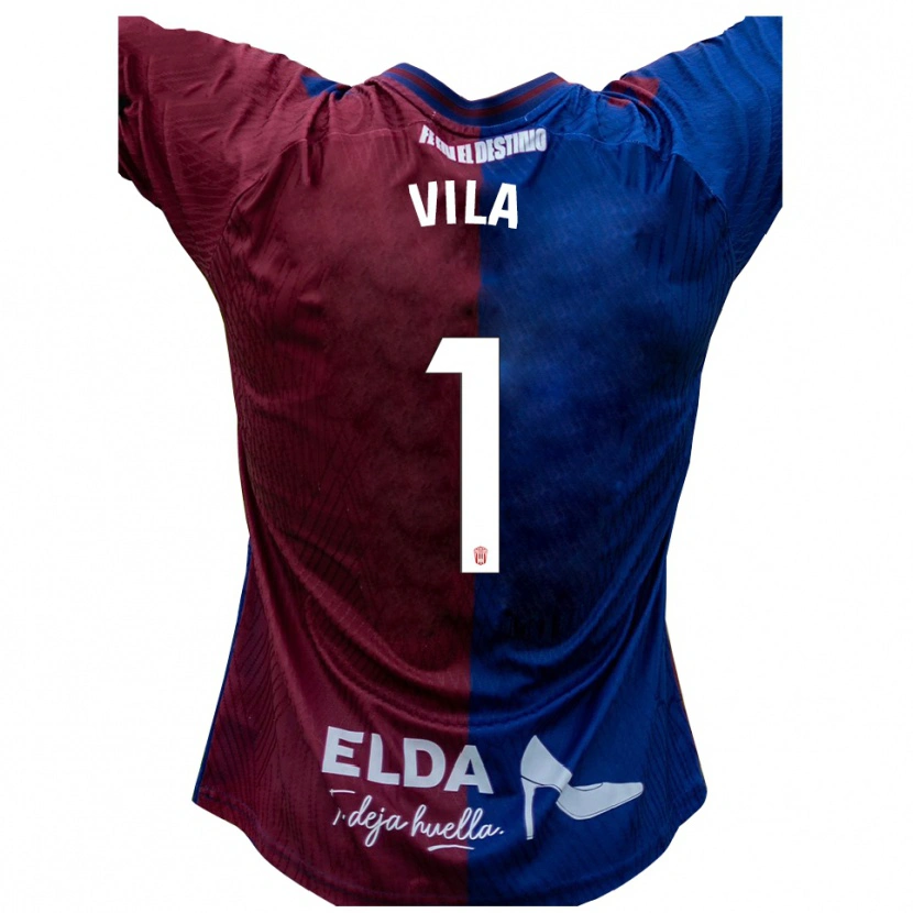 Danxen Criança Camisola Ramón Vila #1 Azul Vermelho Principal 2025/26 Camisa Brasil